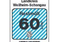 Kontrollmarke für Restmüllcontainer im Landkreis WM-SOG
